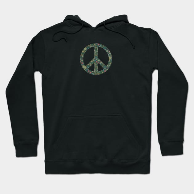 Floral Peace Sign Hoodie by Risk Studio Los Angeles